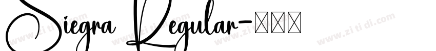 Siegra Regular字体转换
